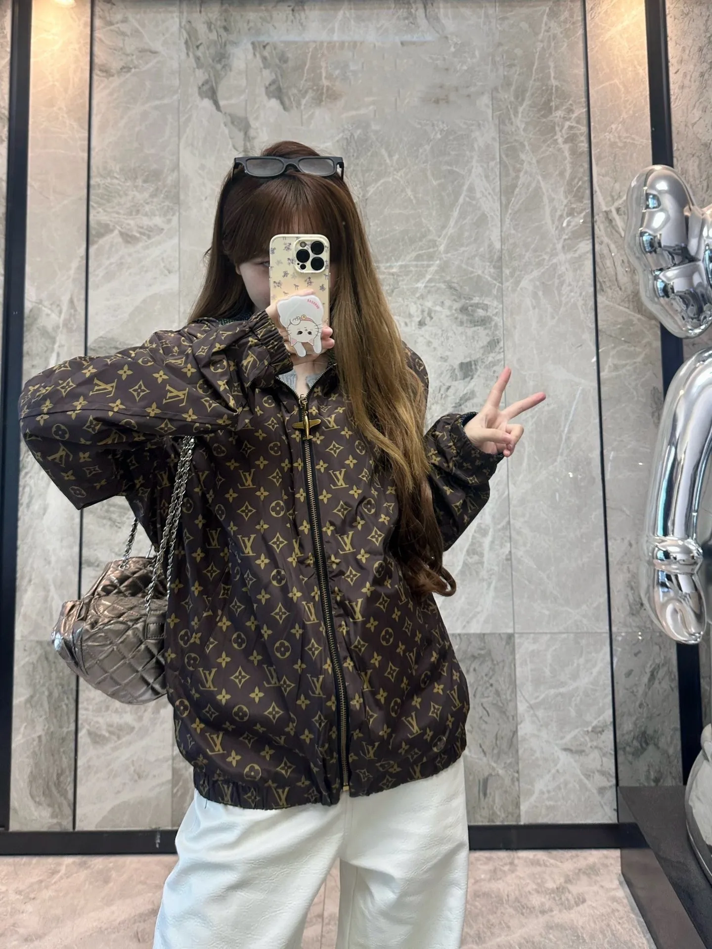 Louis Vuitton/Louis Vuitton presbyopic checkerboard double-sided jacket